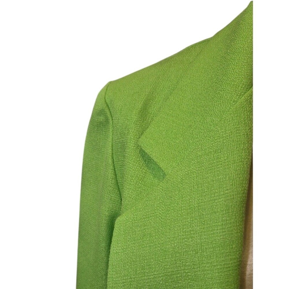 Worthington Blazer Jacket Womens Tall 10 Green Chartreuse Longline - Picture 5 of 9